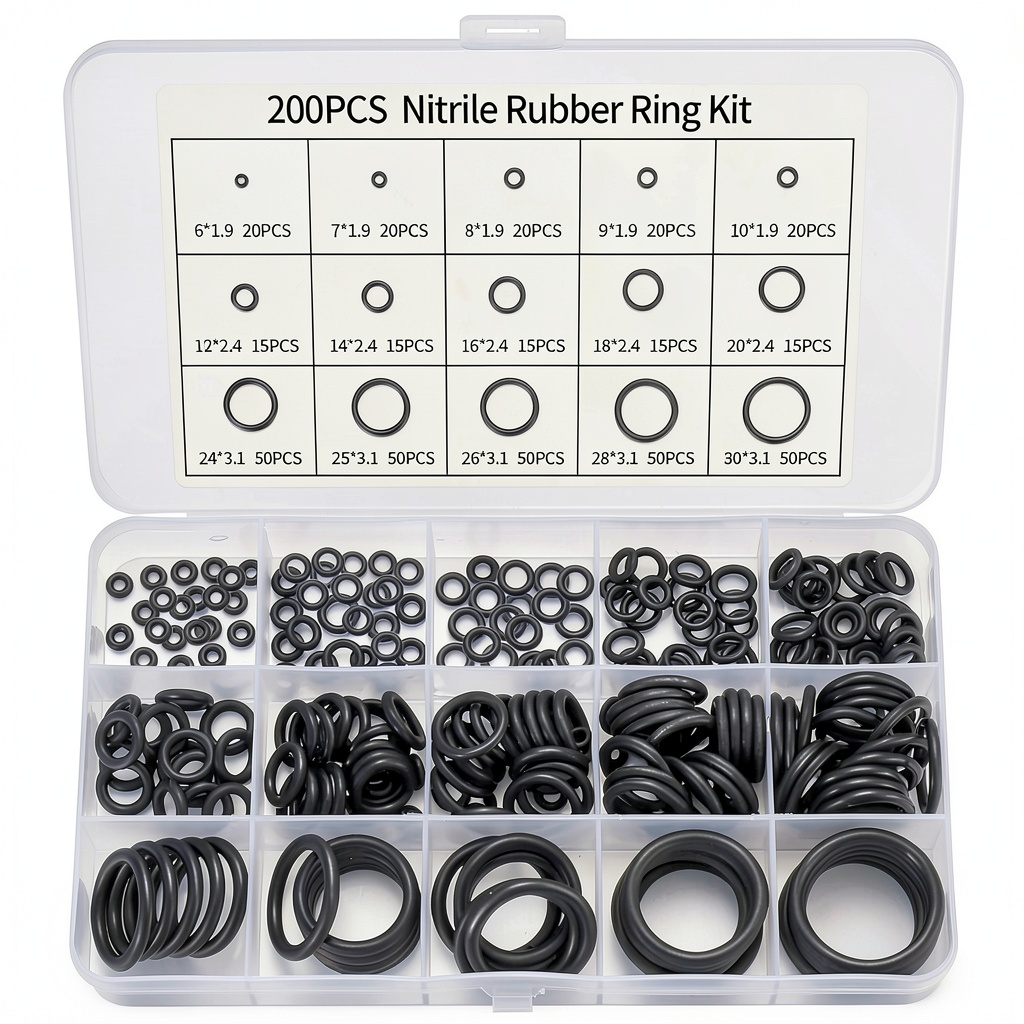 MUZHUPGUZ o rings assortment in labeled storage box