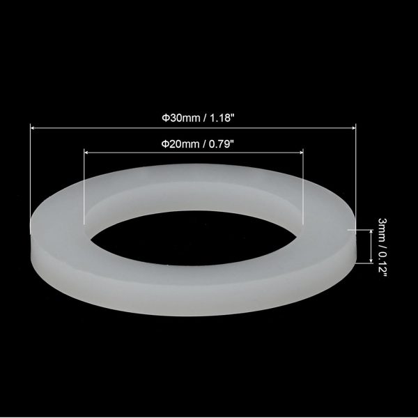 Uxcell Silicone Gasket White Waterproof Sealing Ring-1