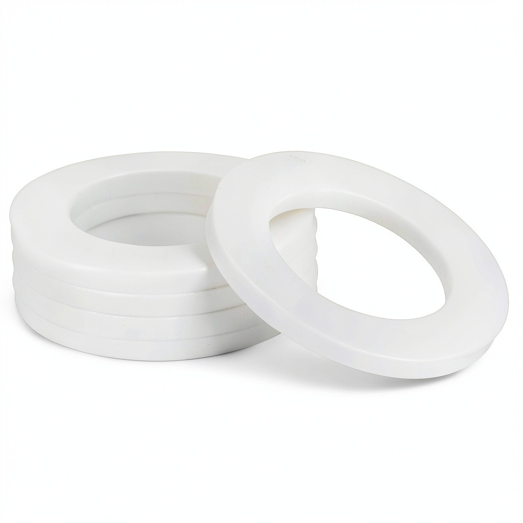 Uxcell silicone gaskets showing various sizes and white color