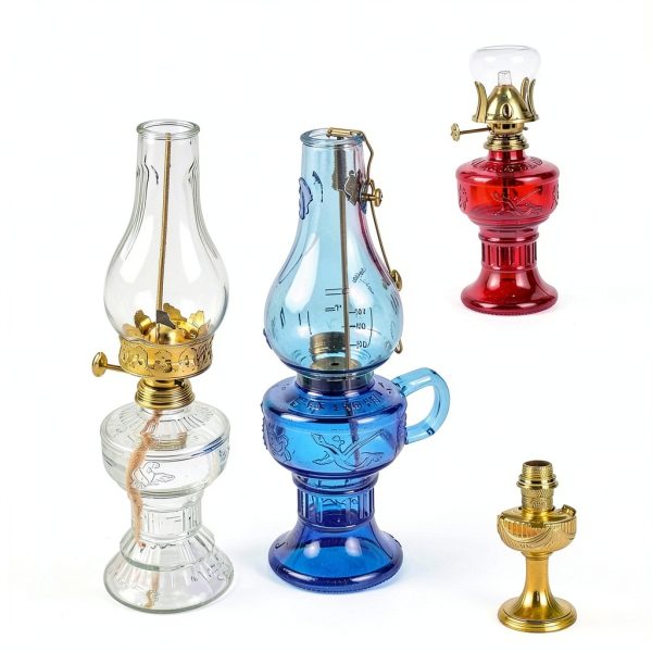 LVACODV Oil Lamp Chimney Borosilicate Glass-3