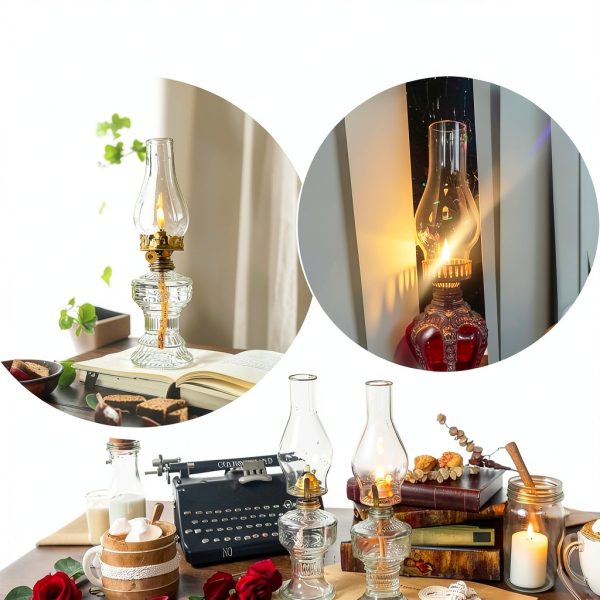 LVACODV Oil Lamp Chimney Borosilicate Glass-6