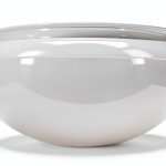 Satco Glass Table Lamp White Round 8in Model 50331-0