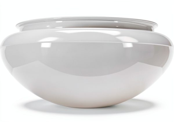 Satco Glass Table Lamp White Round 8in Model 50331-0