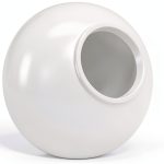 KastLite White Acrylic 10" Globe Light Cover Fitter Neck Post Shade-0