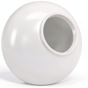 KastLite White Acrylic 10" Globe Light Cover Fitter Neck Post Shade-0