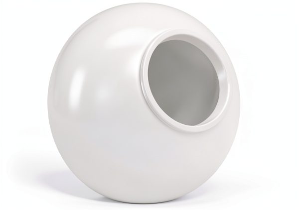 KastLite White Acrylic 10" Globe Light Cover Fitter Neck Post Shade-0