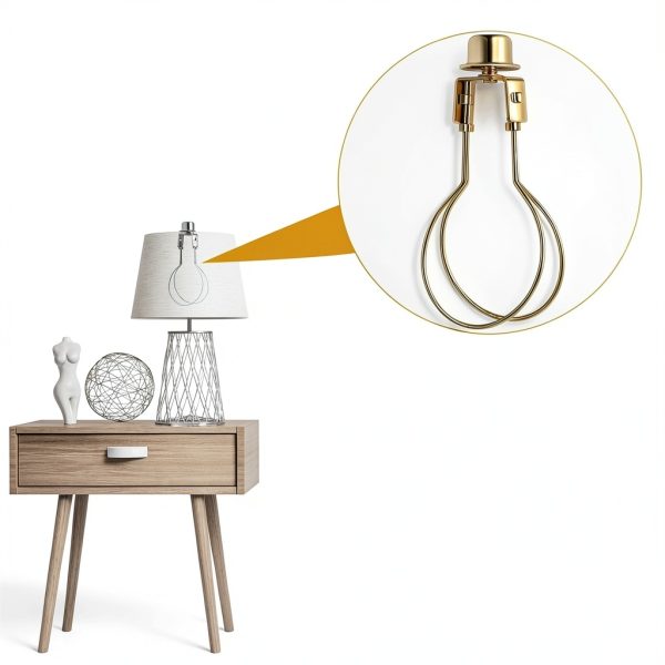 Honoson Lampshade Adapter Metal Gold Finish 2‑Inch for Tabletop Lamps-2