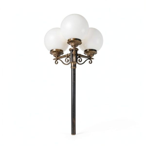 KastLite White Acrylic 10" Globe Light Cover Fitter Neck Post Shade-3