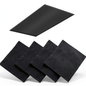 Ceiling Light Cover Aksipo 4x2 ft Black Polyester Magnetic Set-0
