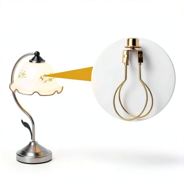 Honoson Lampshade Adapter Metal Gold Finish 2‑Inch for Tabletop Lamps-5