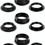 Quadafy Black Lamp Shade Ring 9-Pack Industrial Round Aluminum-0