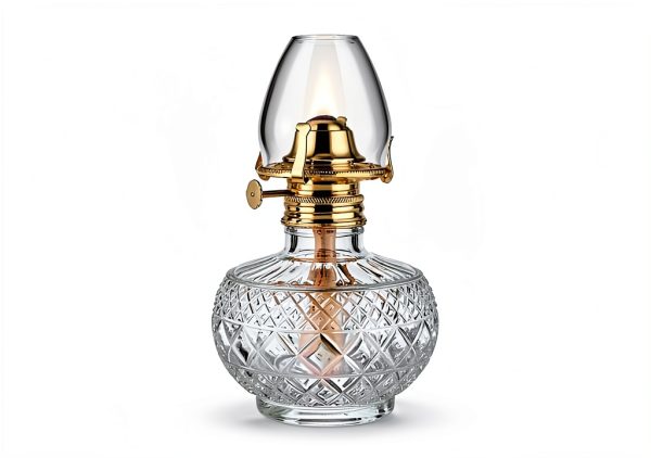 Oil Lamp Chimney Replacement,3 Inch x 8 Inch Kerosene Lamp Globe,Clear Glass Oil Lamp Globe, Crimped Top Hurricane Lamp Shade Cover,Glass Chimney for Oil Lamps(1 Pack)-2