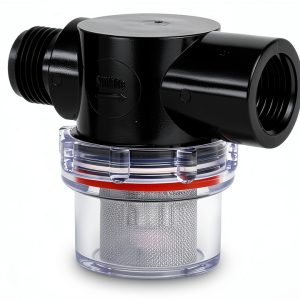 SHURFLO 1/2 inch Twist-On Pipe Strainer Black Plastic Strainer NPSM-0