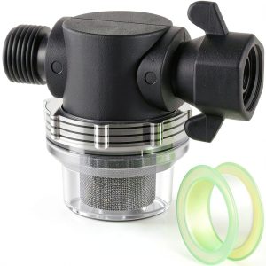 Dreyoo Water Pump Strainer Filter, Compatible with Shurflo Swivel Nut 255-315, 1/2 Inch Fitting with 50 Mesh Stainless Steel Screen and 6.6 FT Tape-0